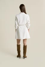 Robe courte ceinturée avec col chemise - Miniature 2