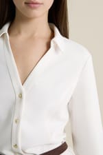 Robe courte ceinturée avec col chemise - Miniature 4