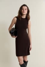Robe courte à col cheminée - Miniature 1