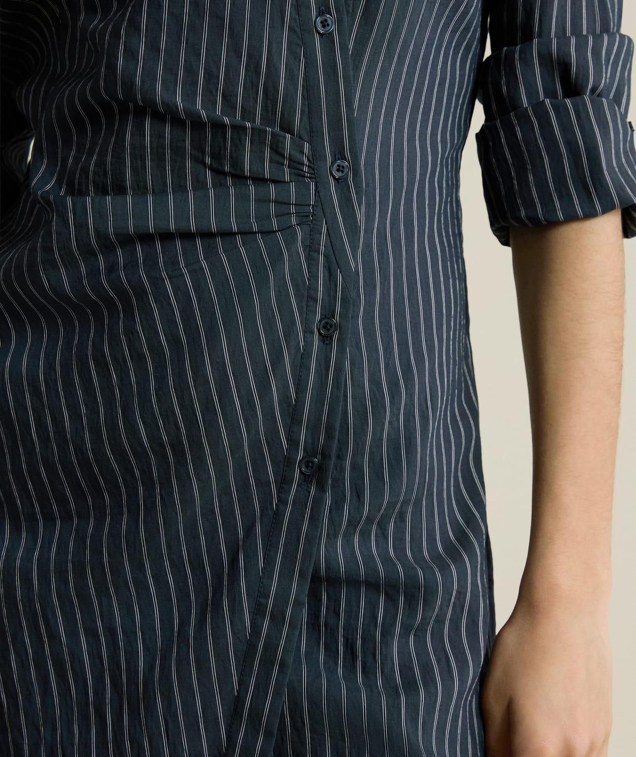 Robe longue à rayures effet cache-cœur - Image 4