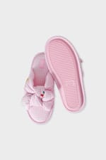 Chaussons vichy en coton avec nœud à motifs fruits - Miniature 5