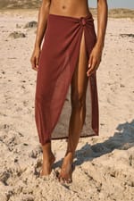 Paréo fluide pailleté avec anneau - Miniature 1