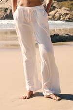 Pantalon fluide élastiqué - Miniature 1