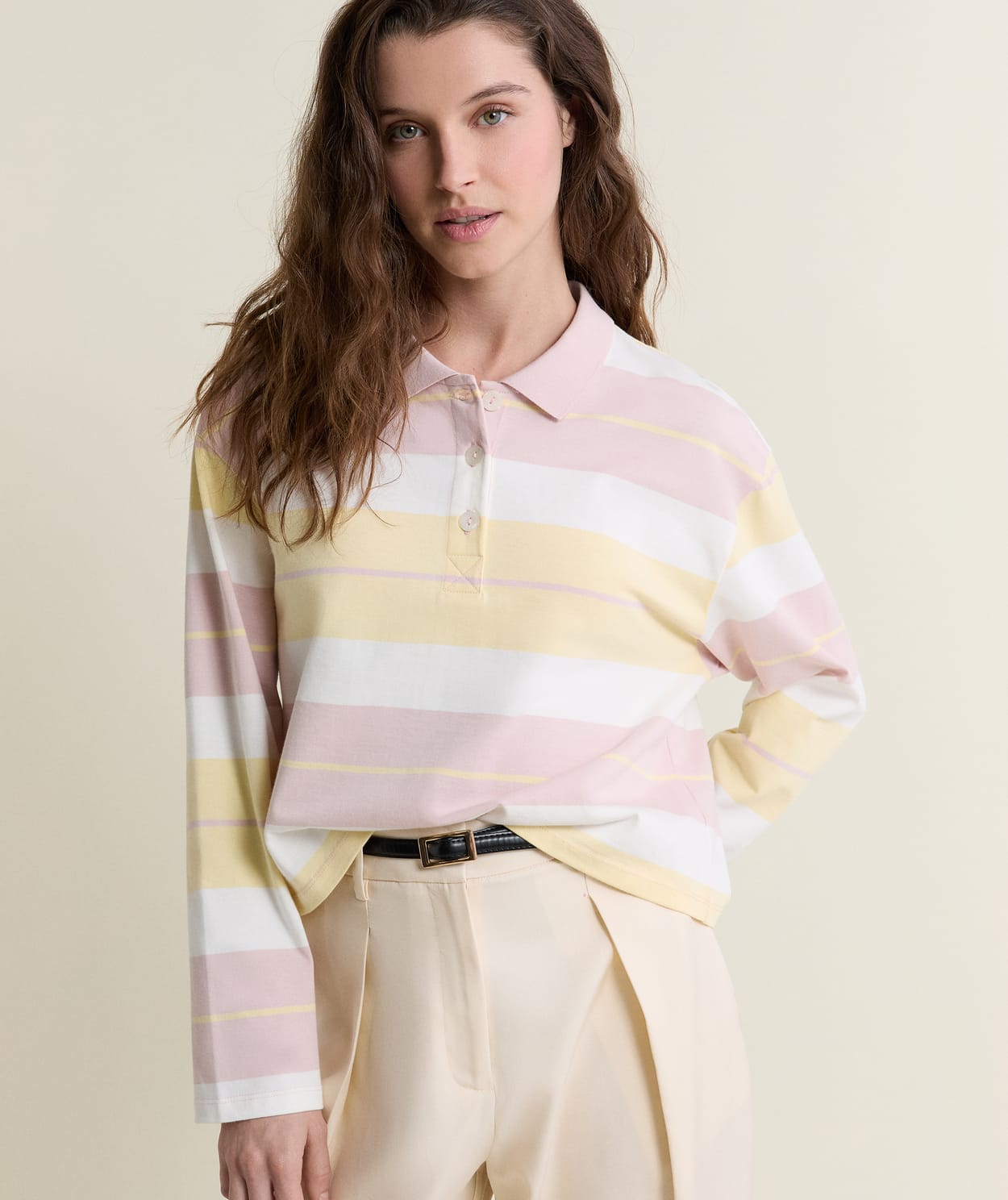 T-shirt manches longues col polo - Image 4