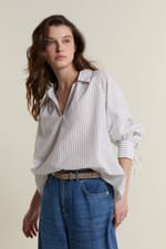 Blouse à rayures en coton - Miniature 4