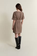 Robe ceinturée en coton - Miniature 2