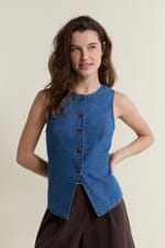 Top en denim - Miniature 1