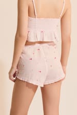 Short de pyjama avec un motif fleur - Miniature 2