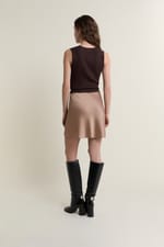 Jupe courte satinée - Miniature 2