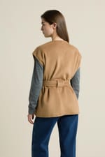 Veste sans manches ceinturée - Miniature 2