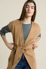 Veste sans manches ceinturée - Miniature 3