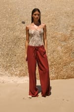 Pantalon fluide élastiqué - Miniature 3