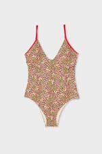 Maillot de bain 1 pièce imprimé léopard & à fleurs - Miniature 6