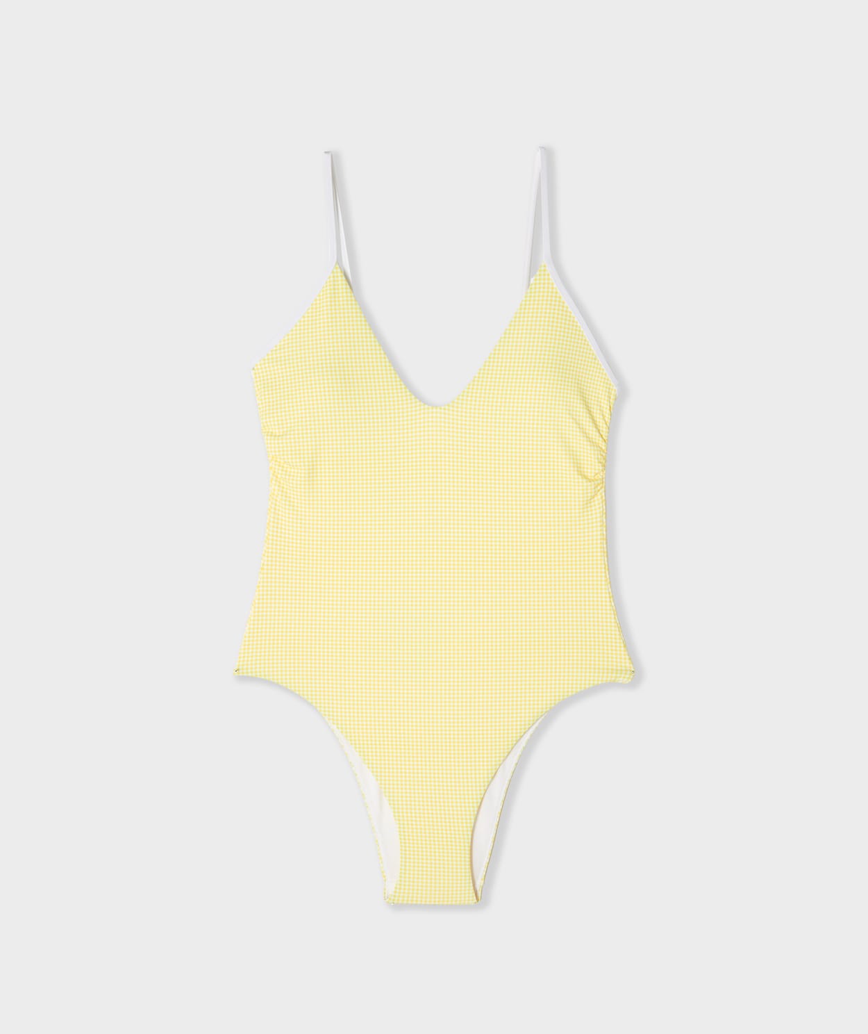Maillot de bain 1 pièces à imprimé vichy - Image 1