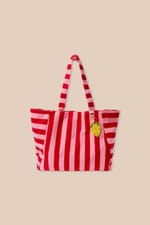 Sac en éponge à rayures avec porte-clé citron - Miniature 4