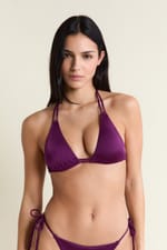 Haut de maillot de bain triangle multi positions à nouer - Miniature 4