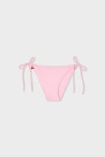 Bas de maillot de bain bikini  à nouer satiné avec charm cerise - Miniature 1