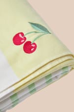 Fouta en coton à rayures à motif cerise - Miniature 5