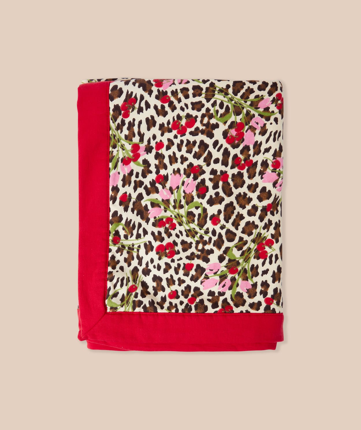 Fouta en coton à motifs léopard & fleurs - Image 3