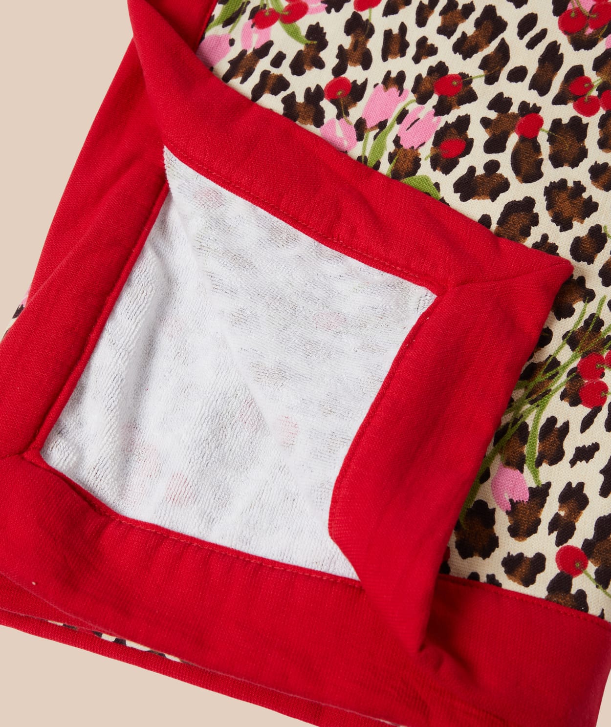 Fouta en coton à motifs léopard & fleurs - Image 2