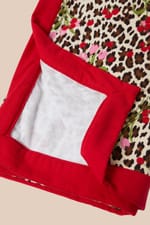 Fouta en coton à motifs léopard & fleurs - Miniature 2