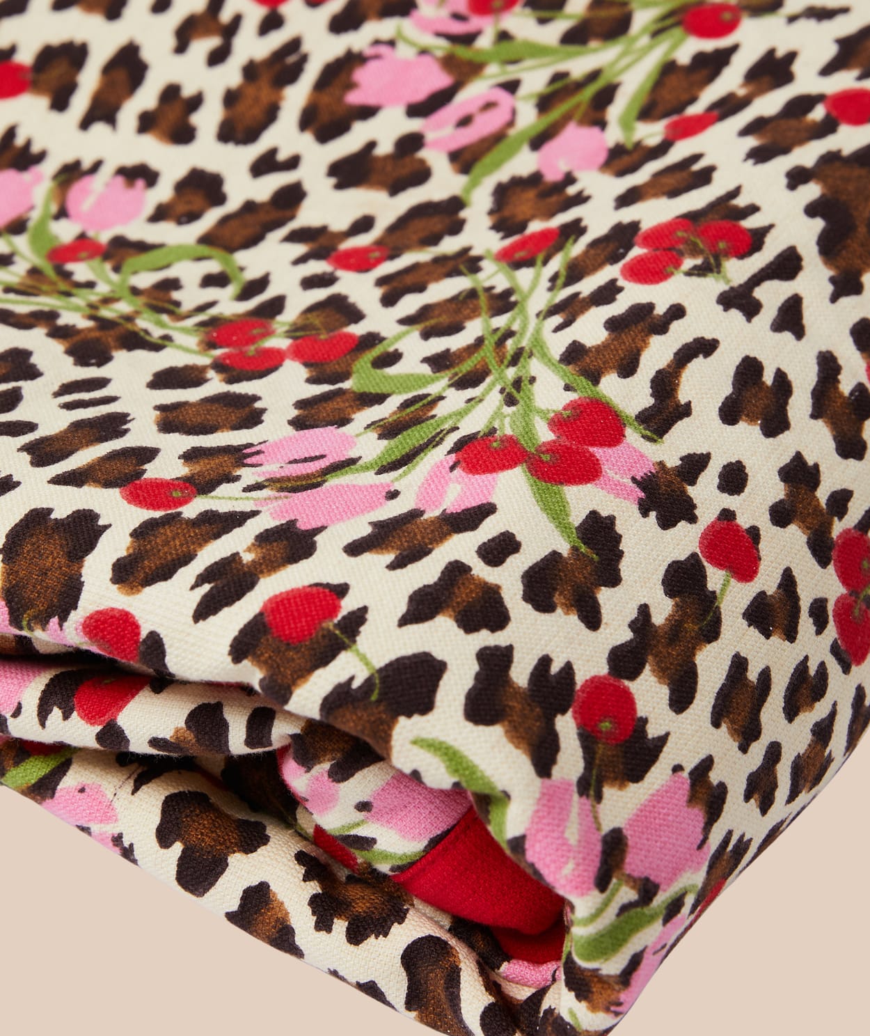 Fouta en coton à motifs léopard & fleurs - Image 4