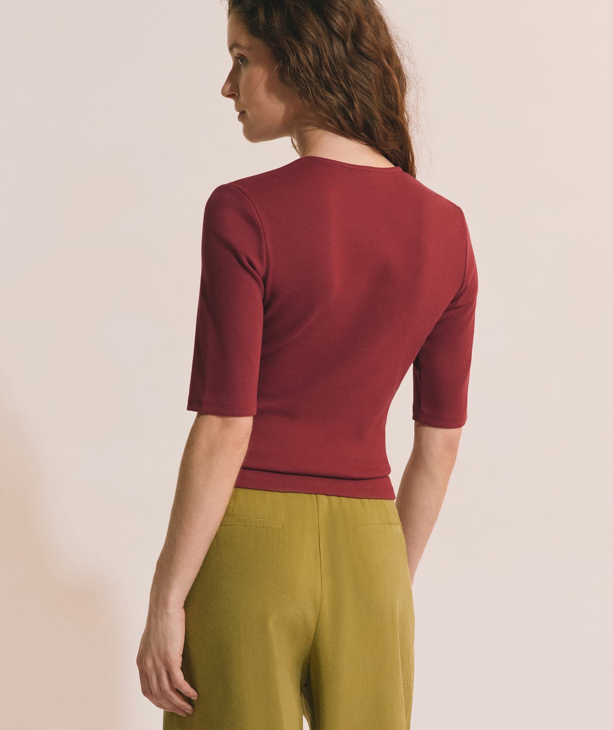 T-shirt manches 3/4 en coton - Image 2