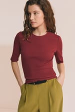 T-shirt manches 3/4 en coton - Miniature 1