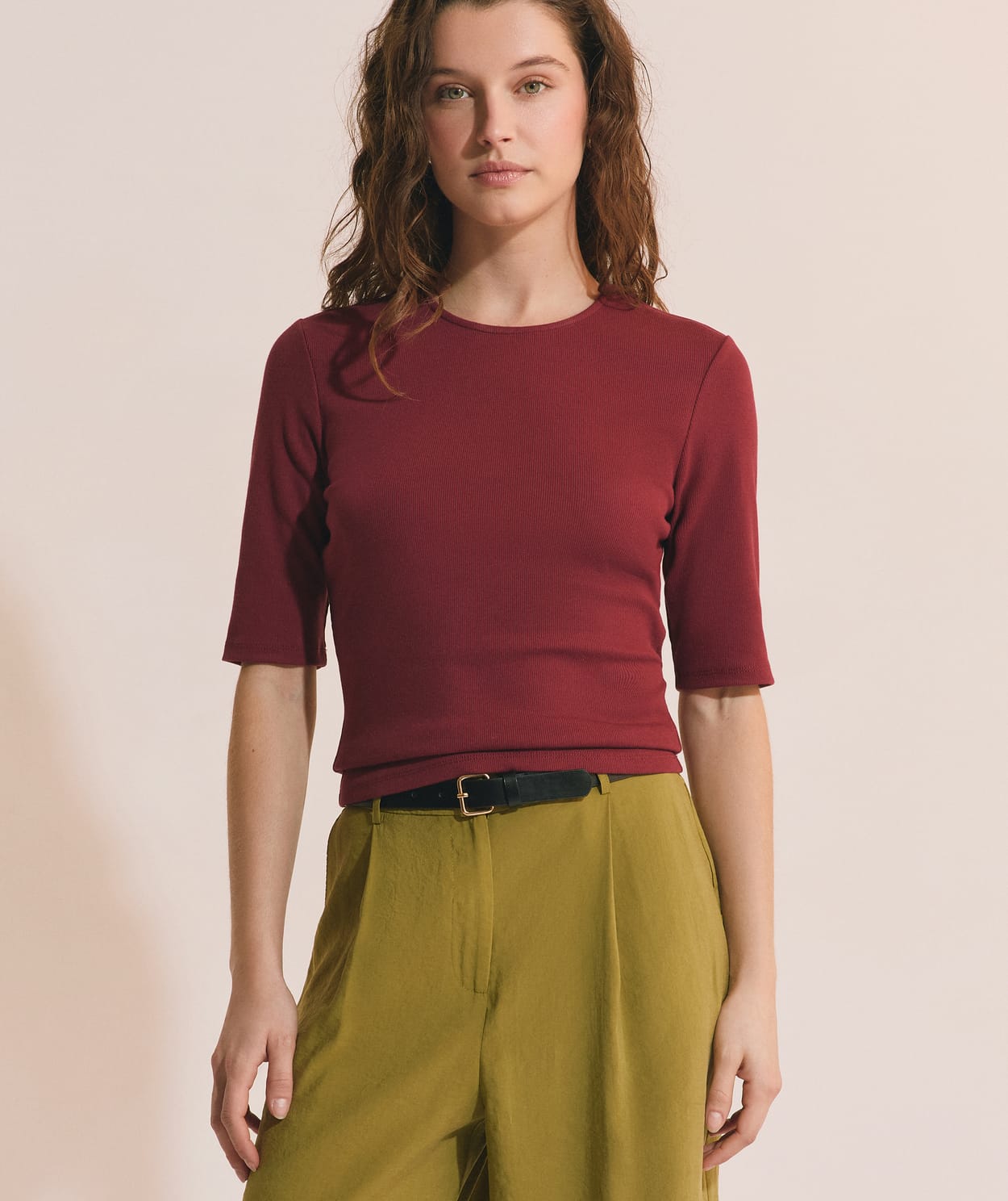 T-shirt manches 3/4 en coton - Image 4