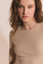 T-shirt manches 3/4 en coton - Miniature 5