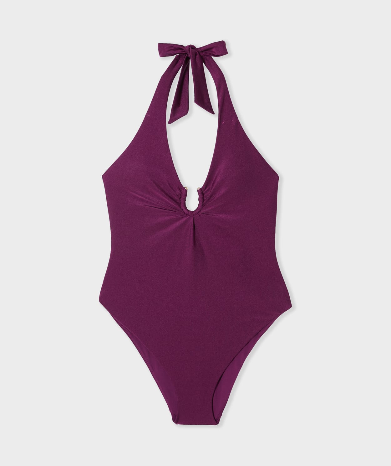 Maillot de bain 1 pièce satiné avec détail bijou - Image 1