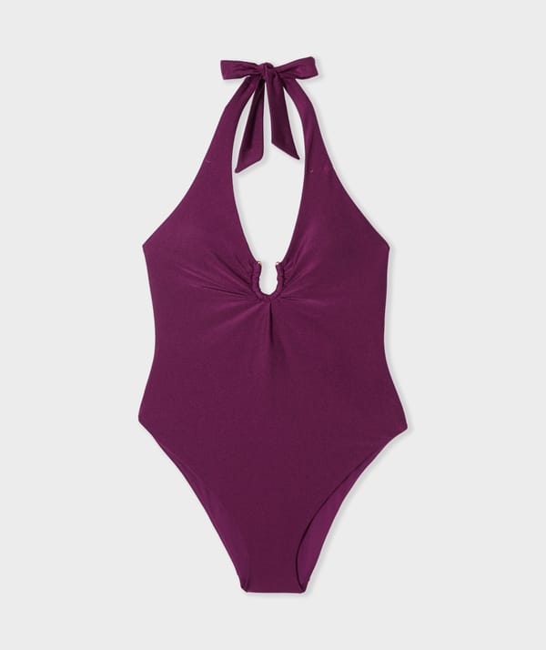 NOMAD - Maillot de bain 1 pièce satiné avec détail bijou