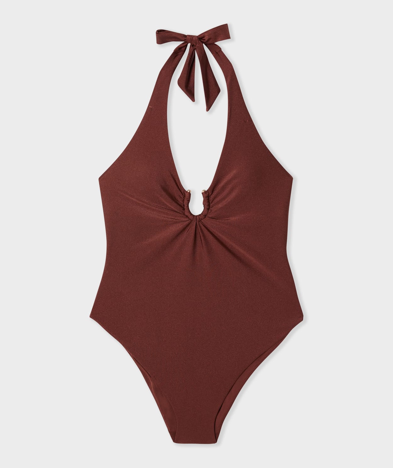 Maillot de bain 1 pièce satiné avec détail bijou - Image 1