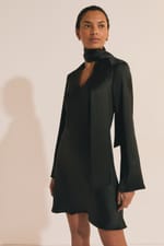 Robe courte satinée - Miniature 3