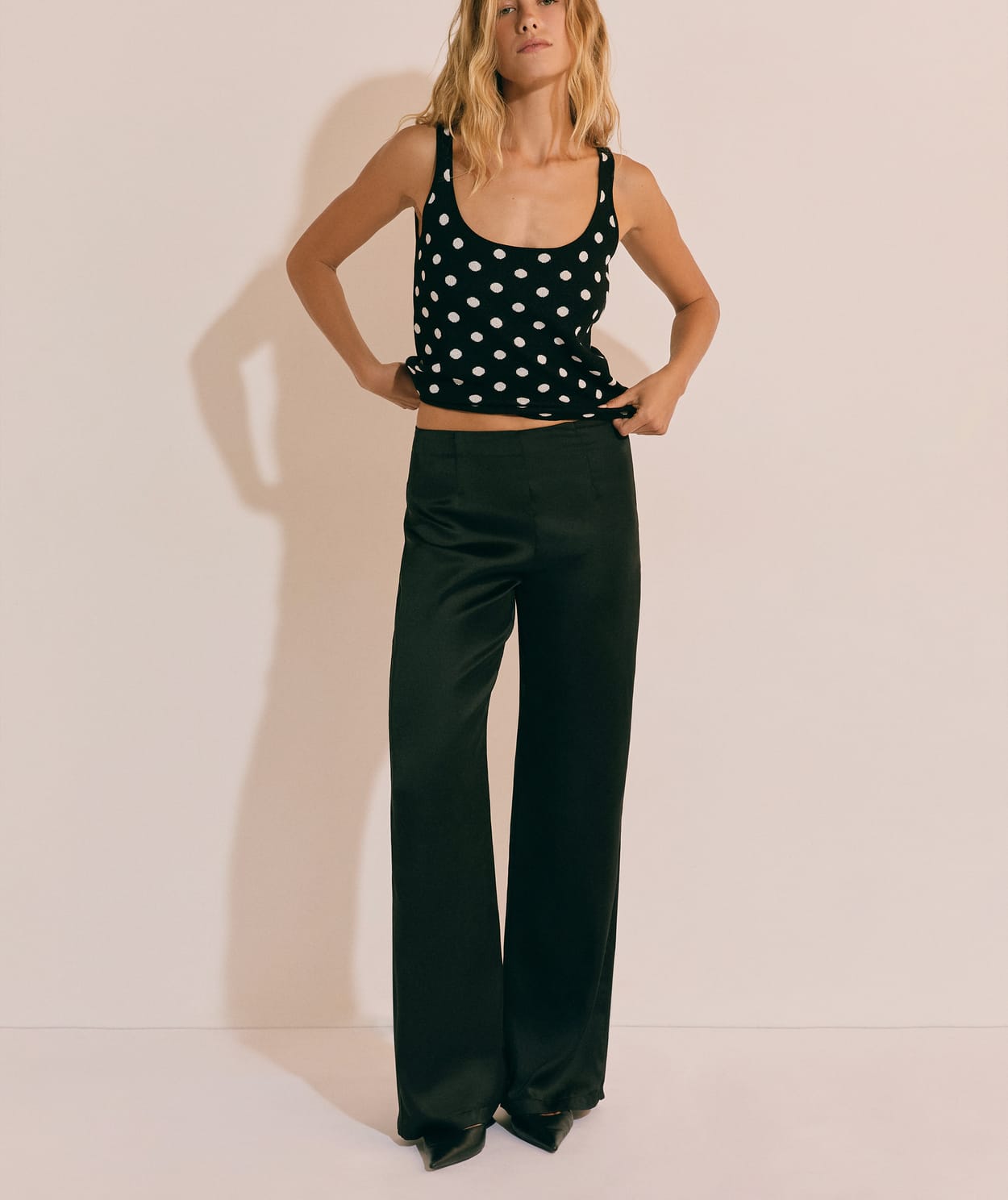 Pantalon droit satiné - Image 1