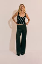 Pantalon droit satiné - Miniature 1