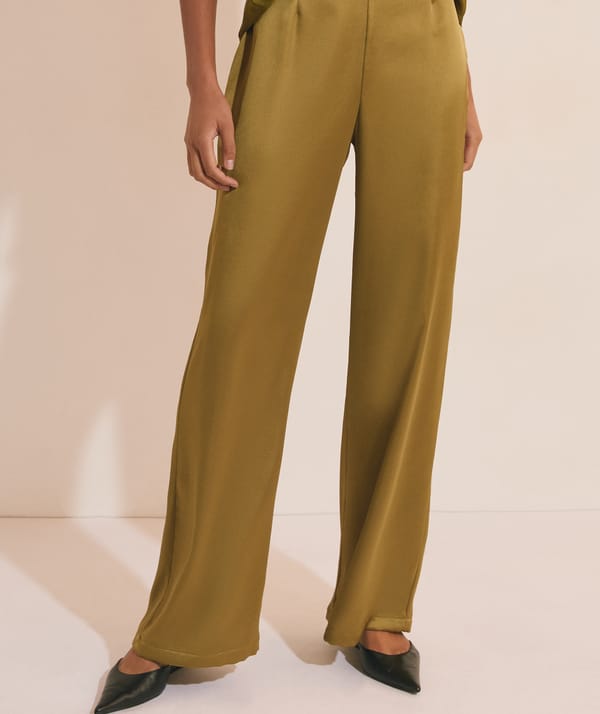 A PALMA - Pantalon droit satiné