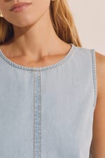 Robe courte en jean - Miniature 4