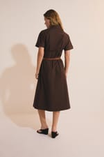Robe midi avec boutons en coton - Miniature 2
