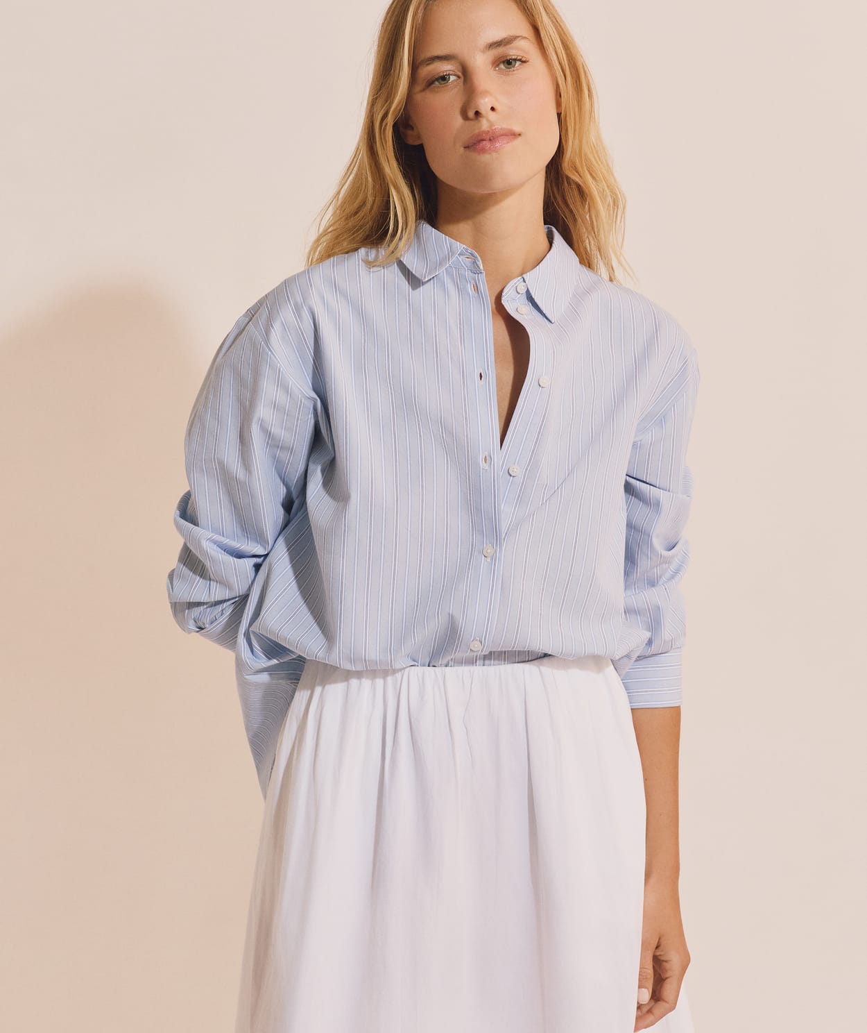 Chemise à rayures avec coton - Image 1