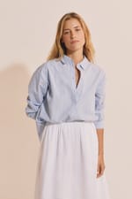 Chemise à rayures avec coton - Miniature 1