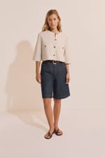 Veste courte en lin - Miniature 3