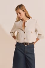 Veste courte en lin - Miniature 1