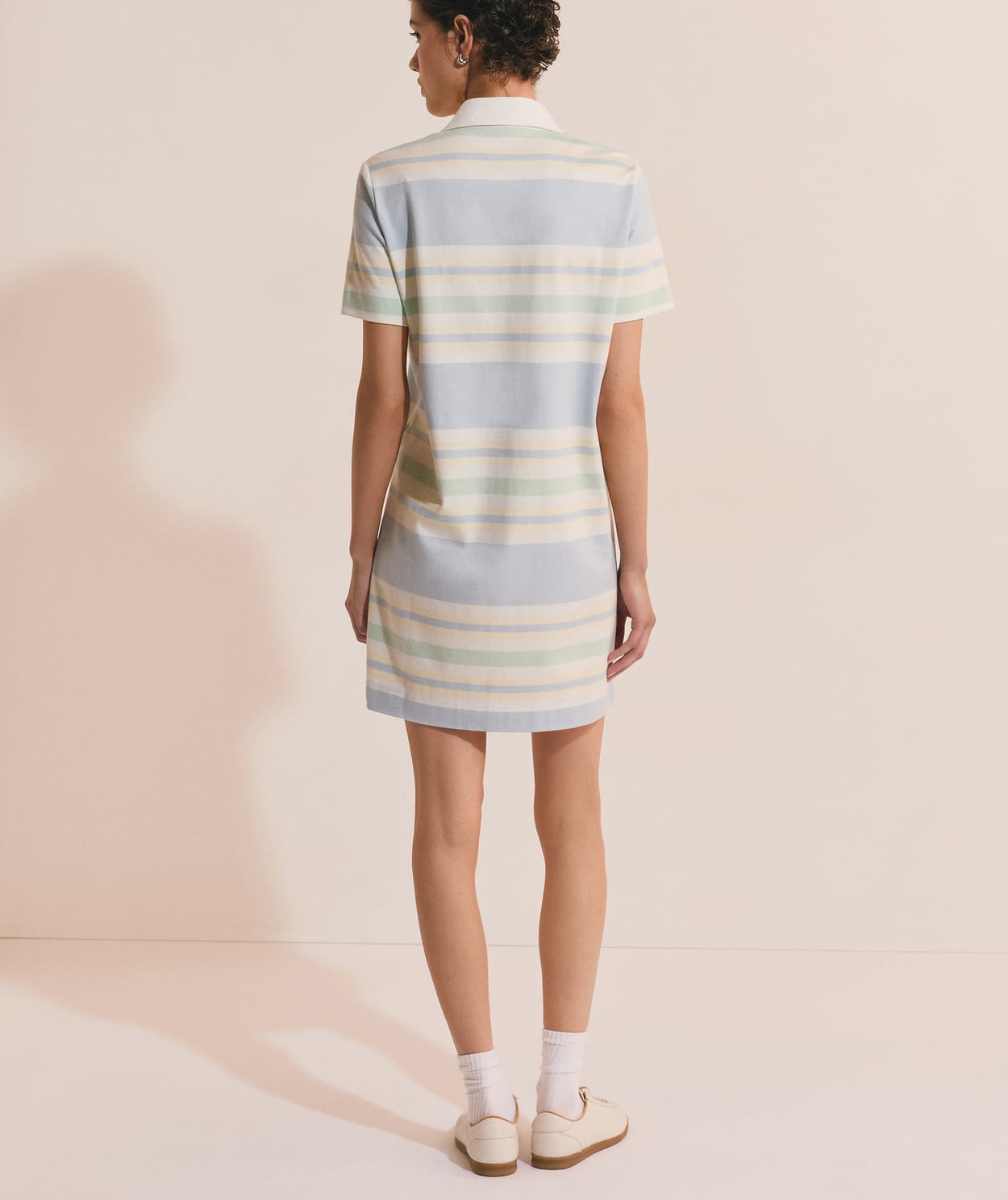 Robe courte à rayures en coton - Image 2