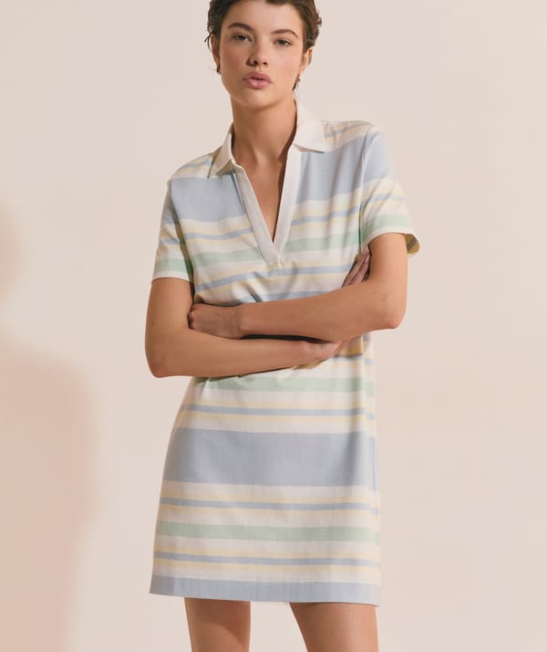 RAIPONCE RAY - Robe courte à rayures en coton